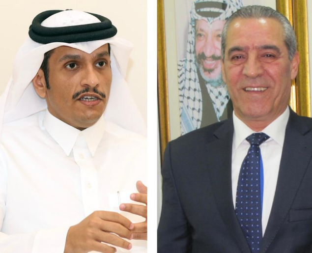 حسين الشيخ يلتقي نائب رئيس الوزراء القطري